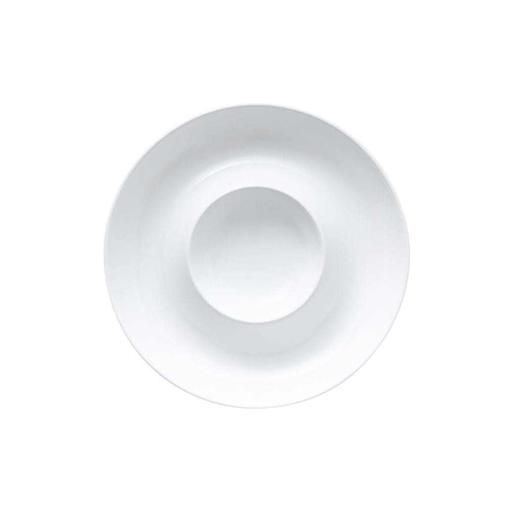 White Round Chip and Dip Bowl