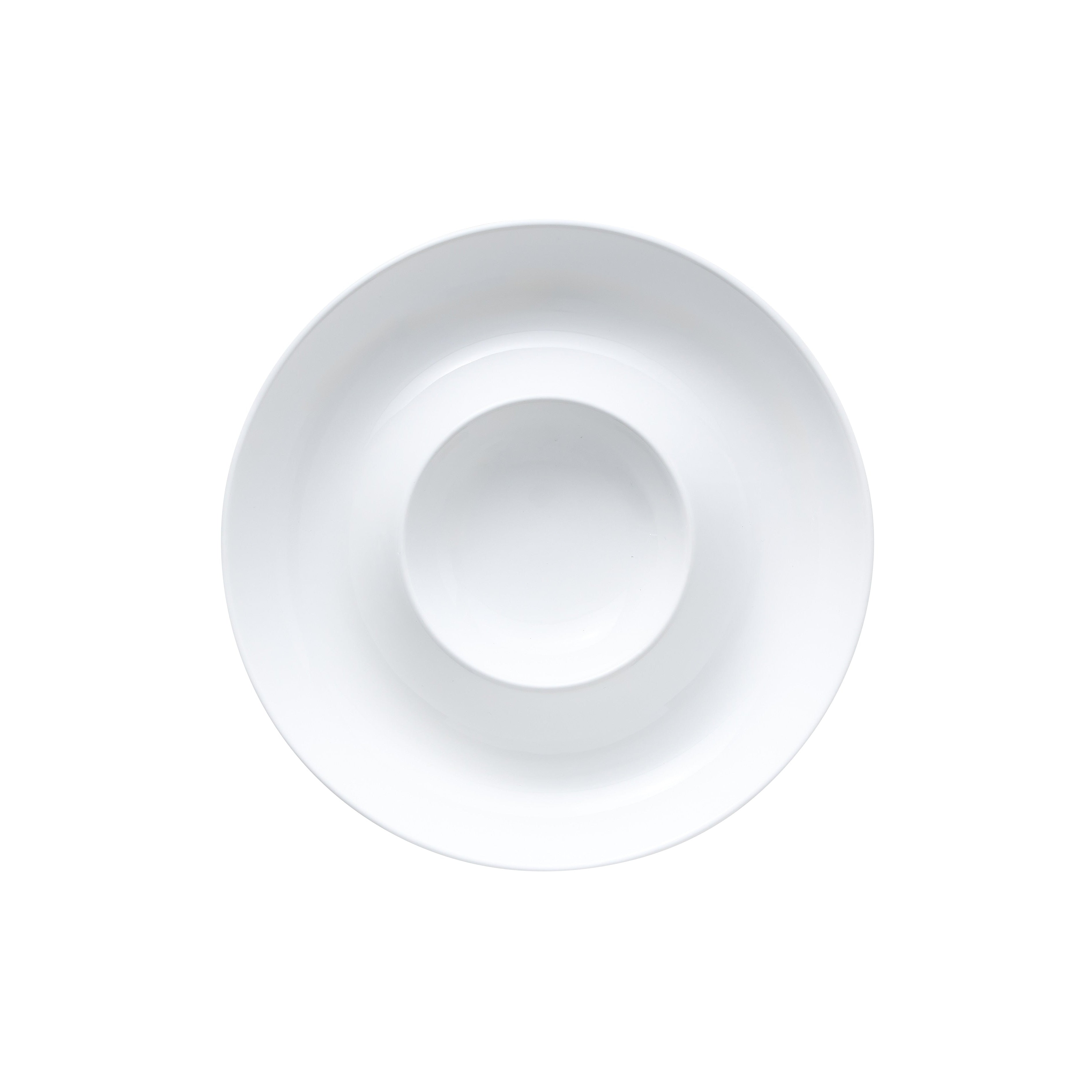 White Round Chip and Dip Bowl