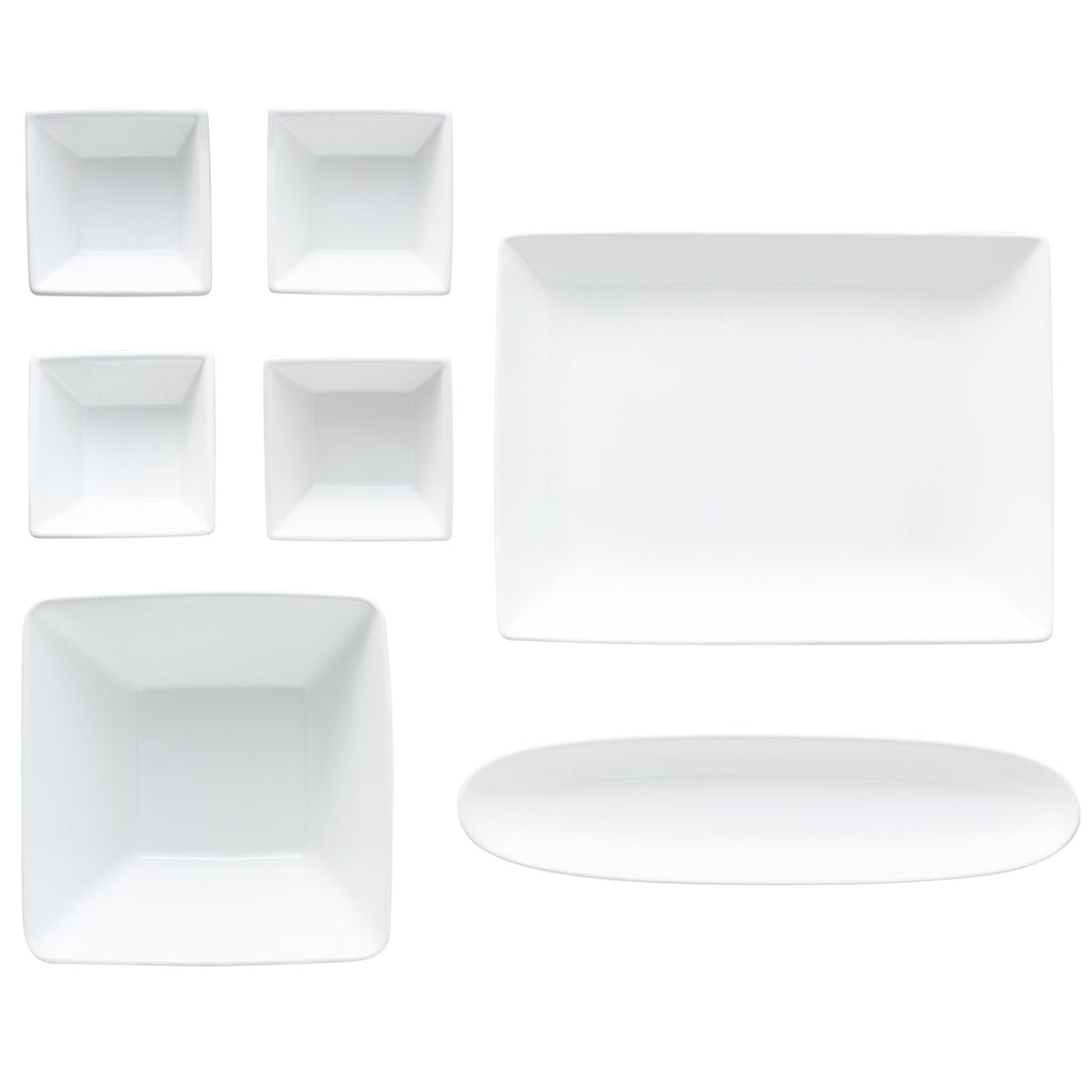 White Entertaining Set (7 Piece) - Ceramic