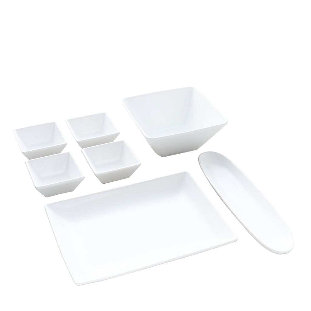 White Entertaining Set (7 Piece) - Ceramic