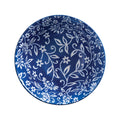 Glazed Porcelain Bowl- Blue Floral