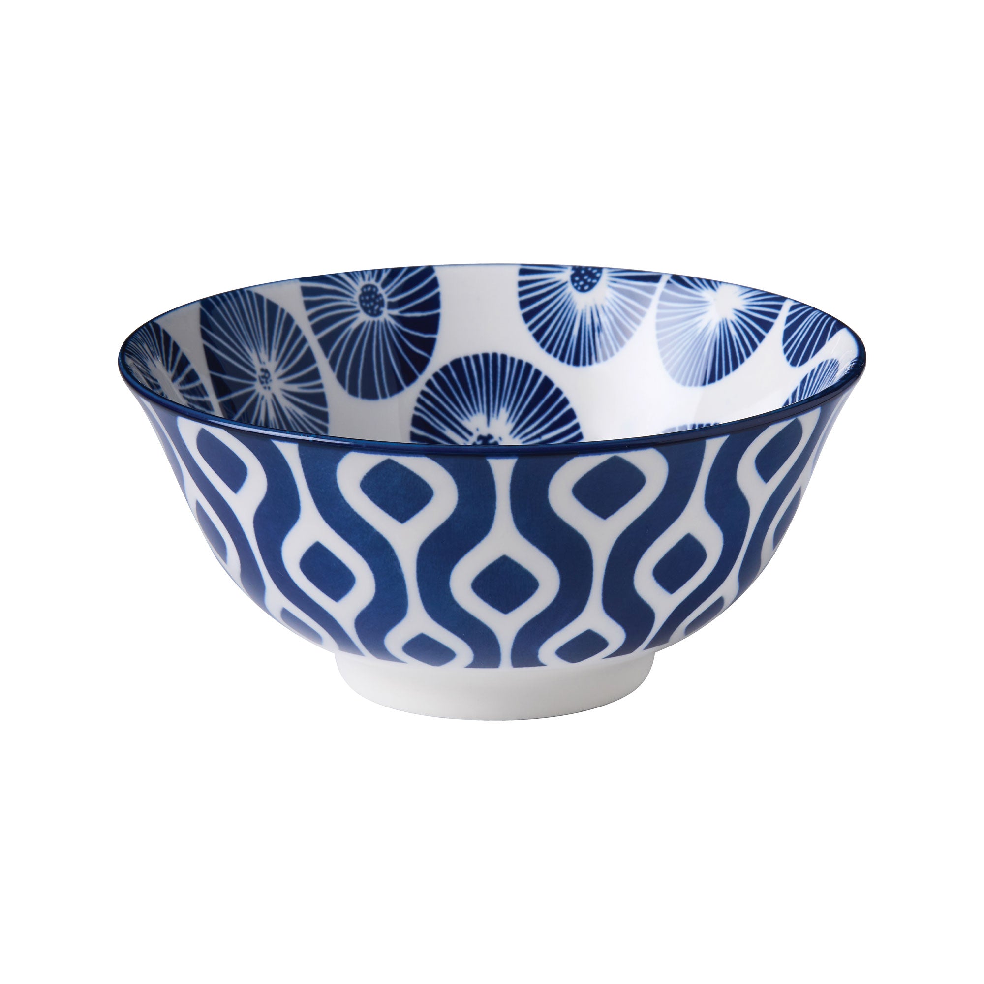 Glazed Porcelain Bowl- Blue Dots