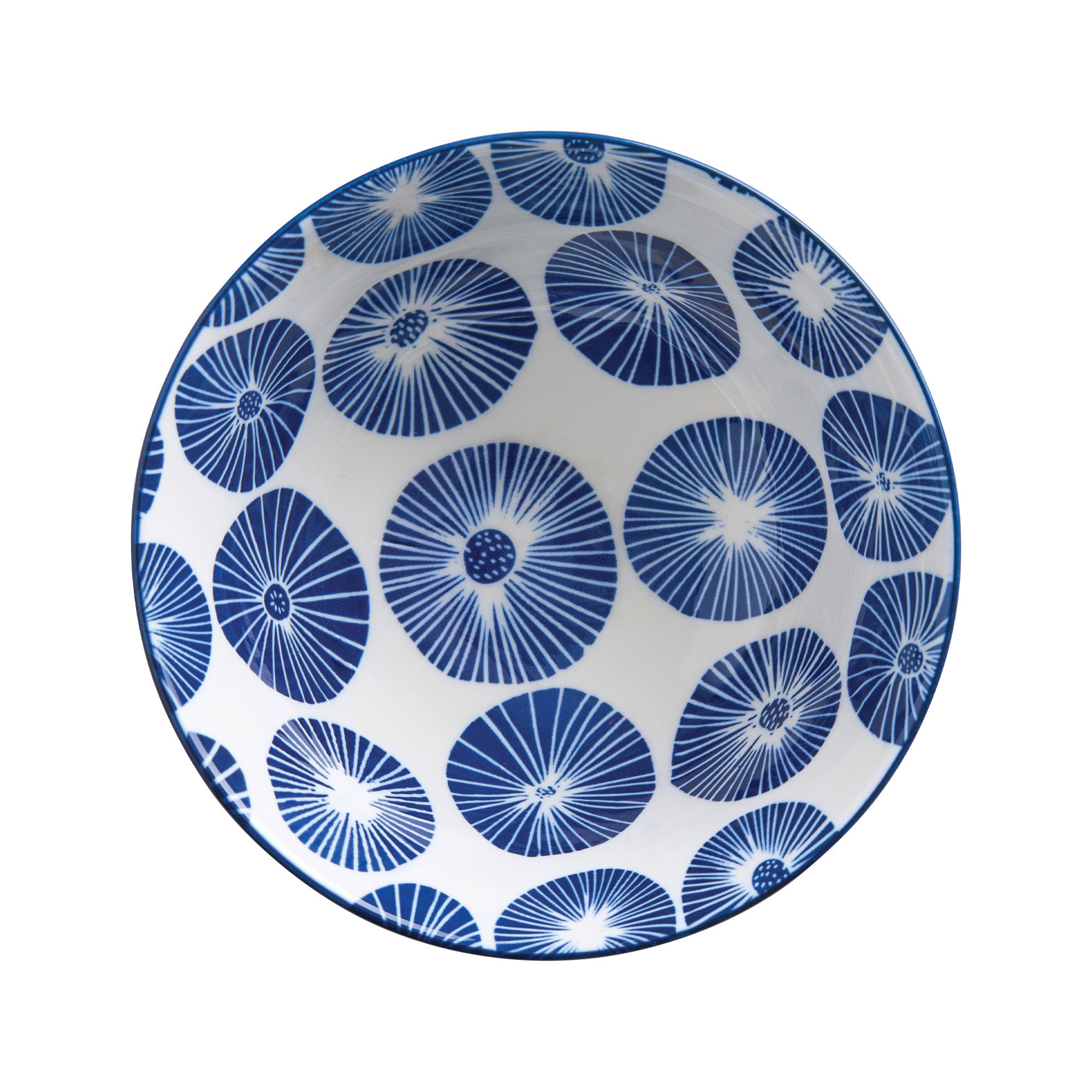 Glazed Porcelain Bowl- Blue Dots