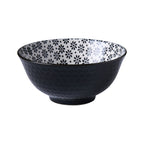 Glazed Porcelain Bowl- Monochrome Flower