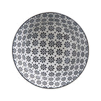 Glazed Porcelain Bowl- Monochrome Flower