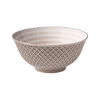 Glazed Porcelain Bowl- Monochrome Lines