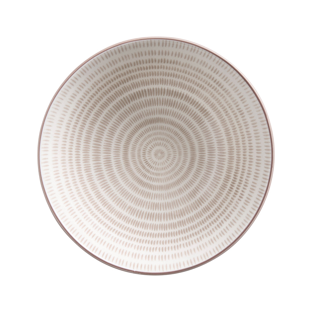 Glazed Porcelain Bowl- Monochrome Lines