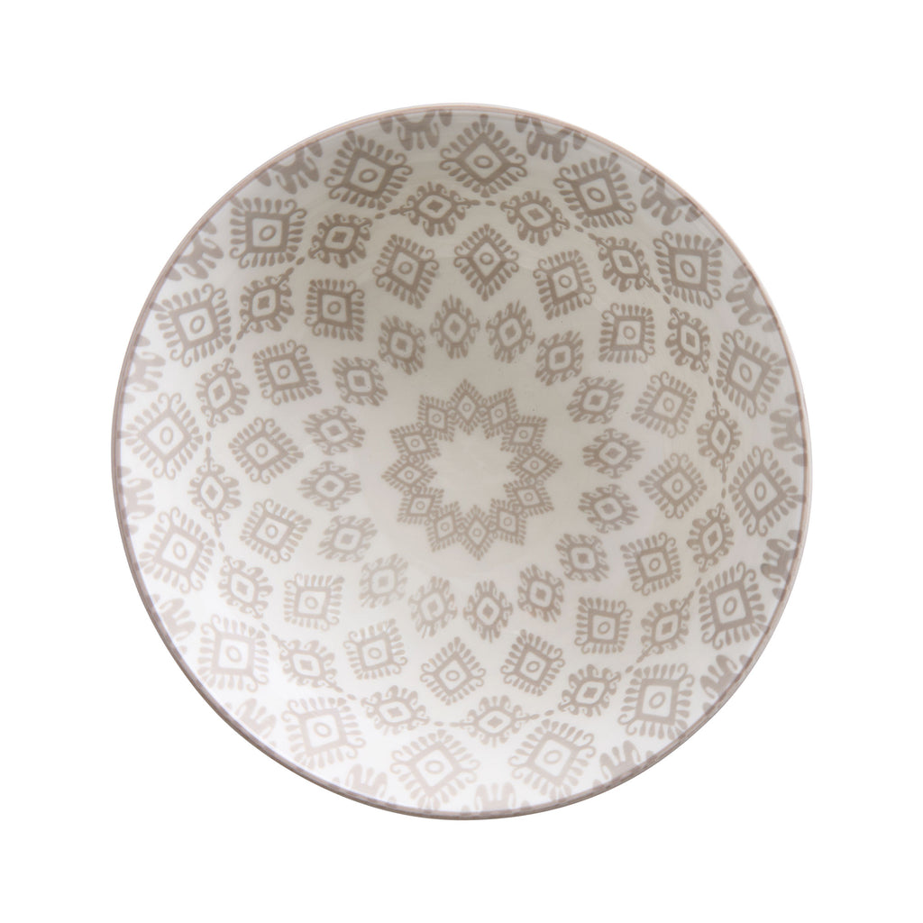 Glazed Porcelain Bowl- Monochrome Tile