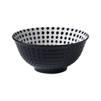 Glazed Porcelain Bowl- Monochrome Dot