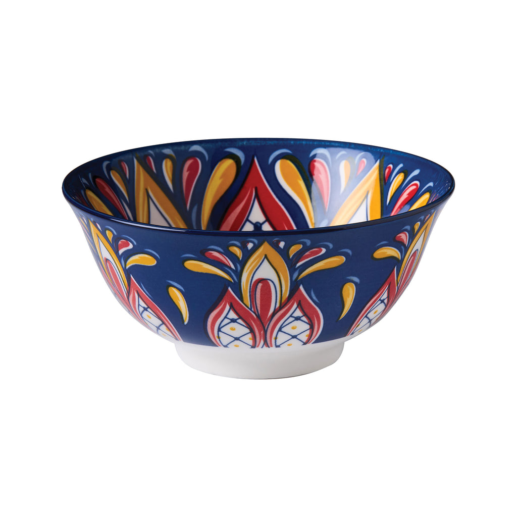 Glazed Porcelain Bowl- Fiesta Navy