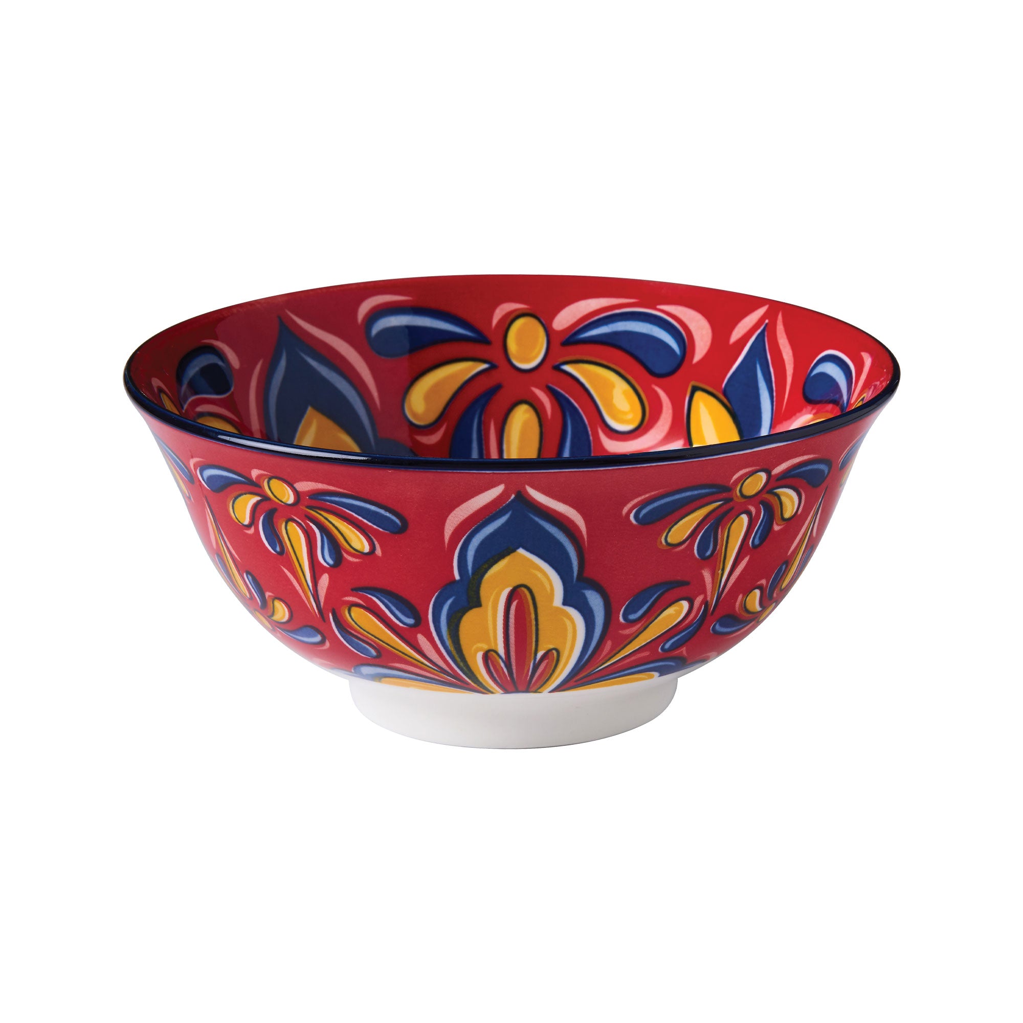 Glazed Porcelain Bowl- Fiesta Red