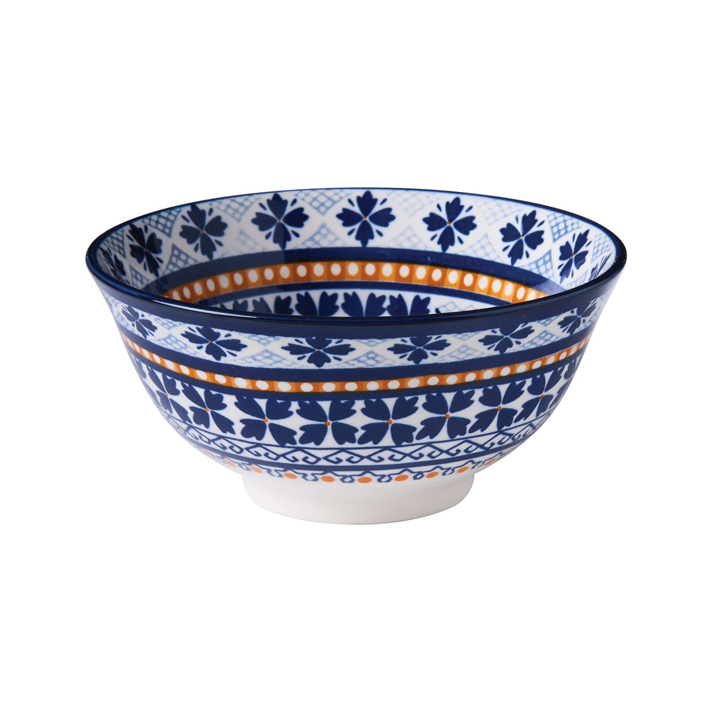 Glazed Porcelain Bowl- Fiesta Blue
