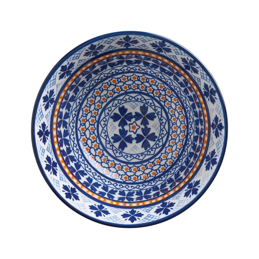Glazed Porcelain Bowl- Fiesta Blue