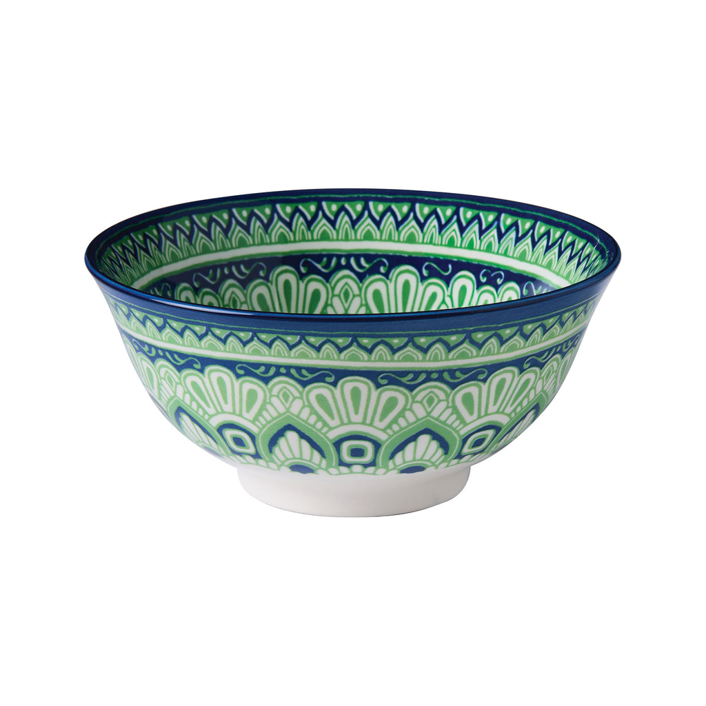 Glazed Porcelain Bowl- Fiesta Green