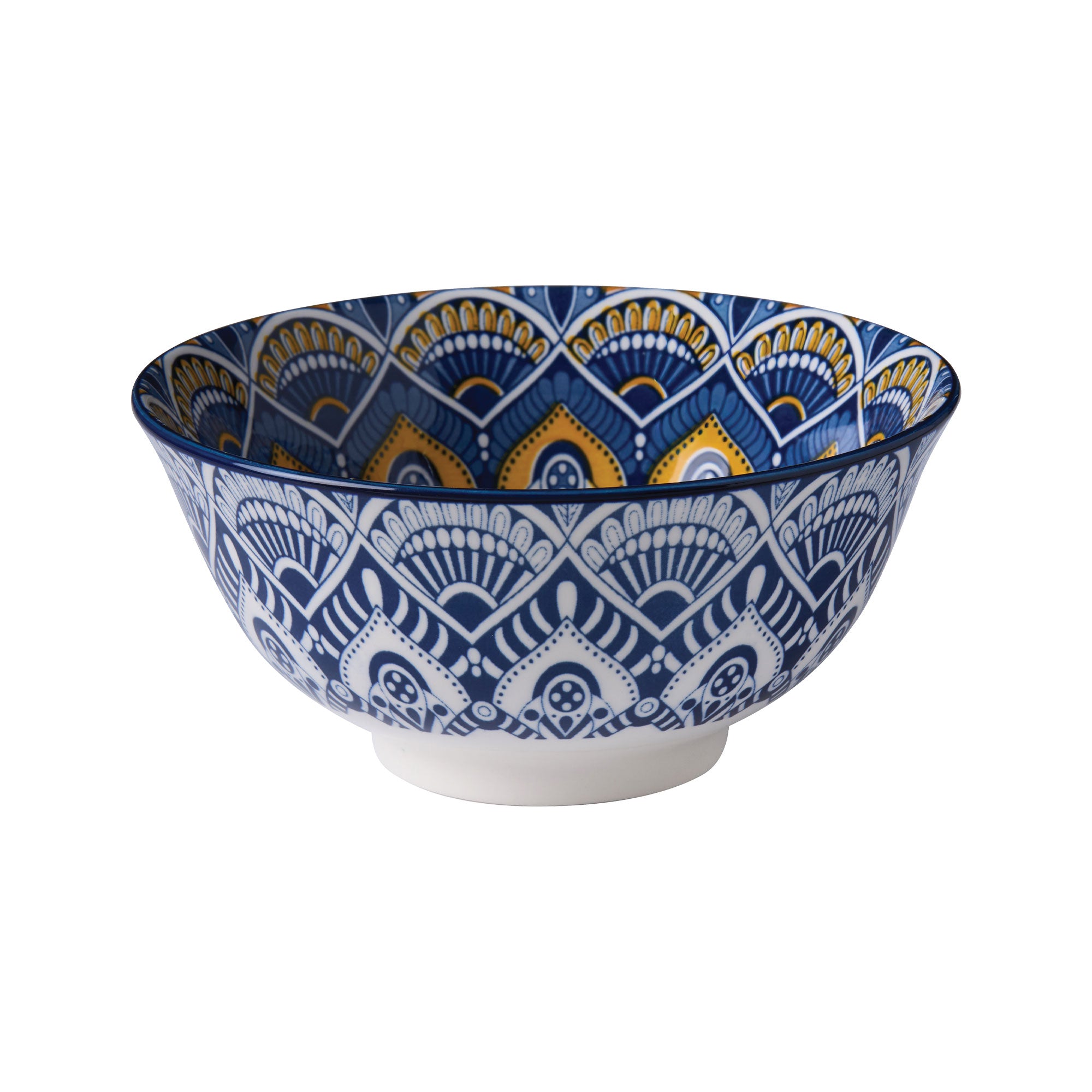 Glazed Porcelain Bowl- Mediterranean Tile