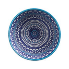 Glazed Porcelain Bowl- Mediterranean Circle