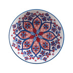 Glazed Porcelain Bowl- Mediterranean Flower