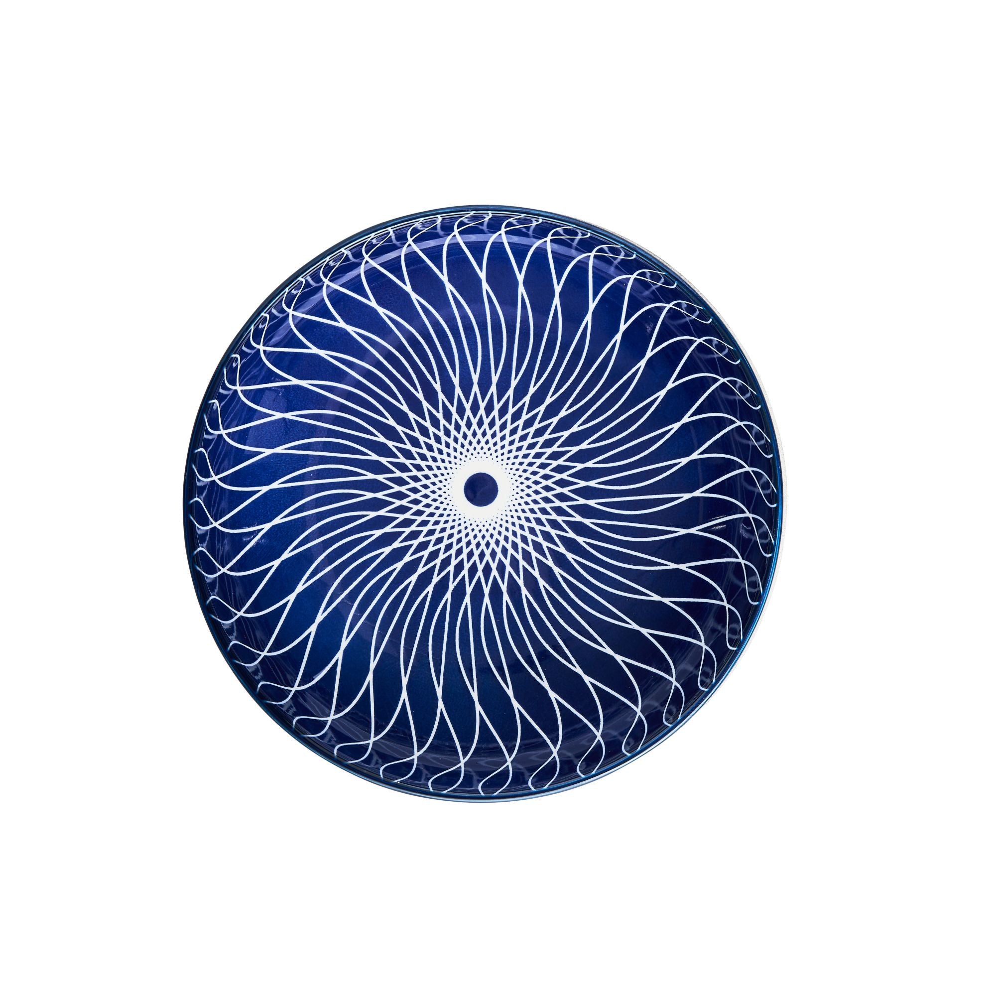 Pasta Bowl - Blue Spiral