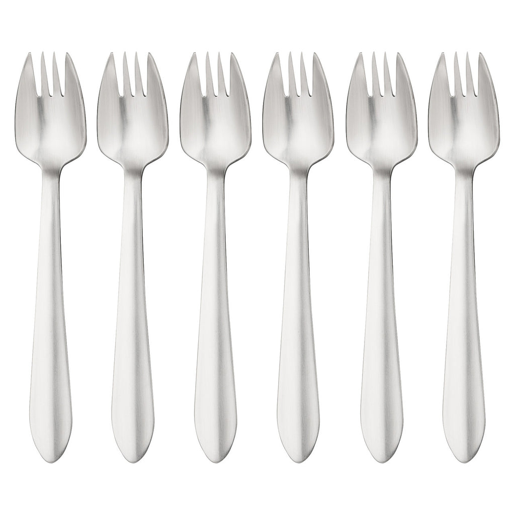 6 Piece Buffet Fork Set - Satin Finish