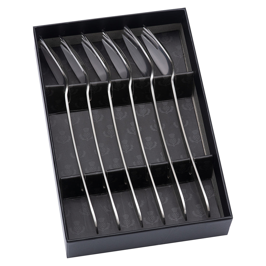 6 Piece Buffet Fork Set - Satin Finish
