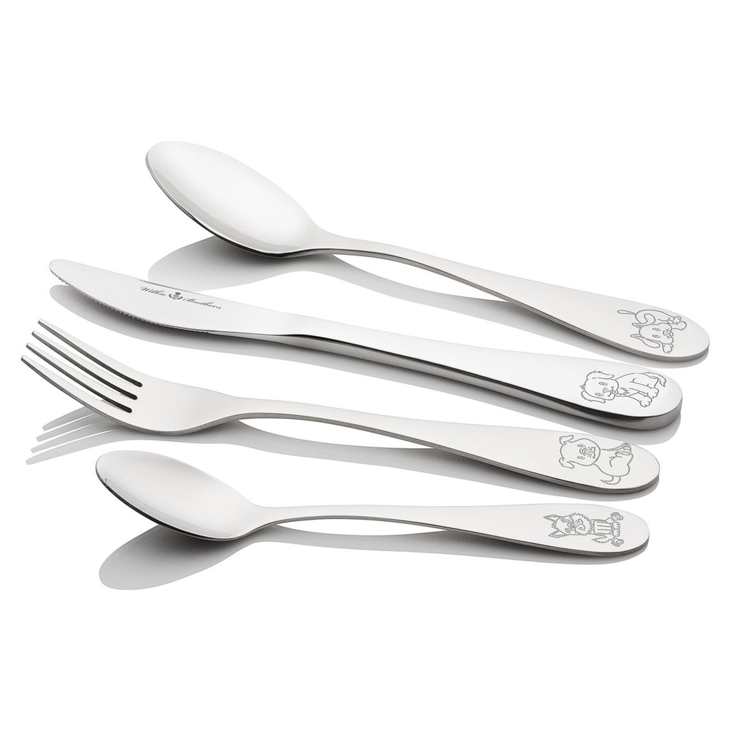 4 Piece Children's Cutlery Set - Puppy