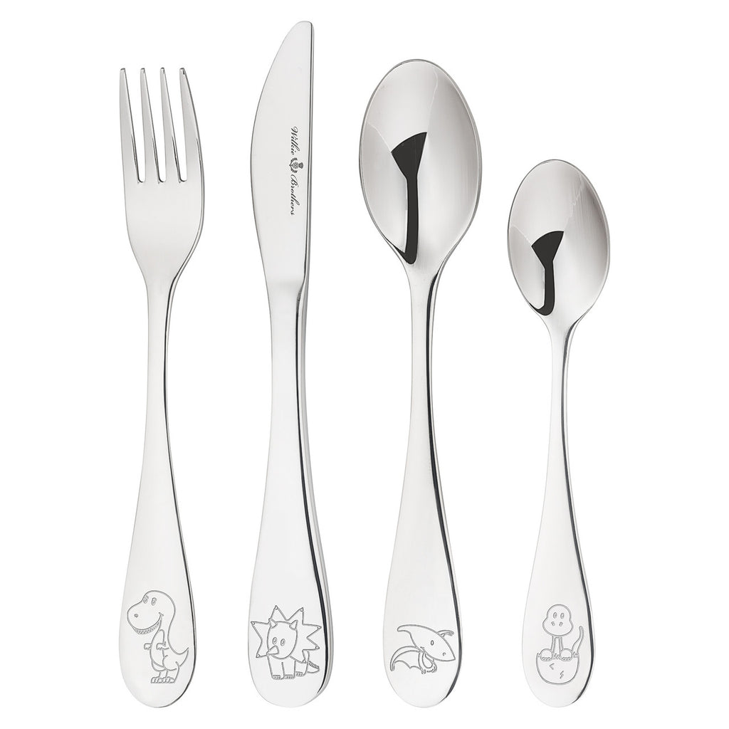 4 Piece Children's Cutlery Set - Dinosaur