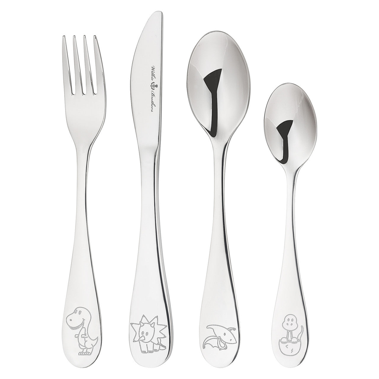 4 Piece Children's Cutlery Set - Dinosaur
