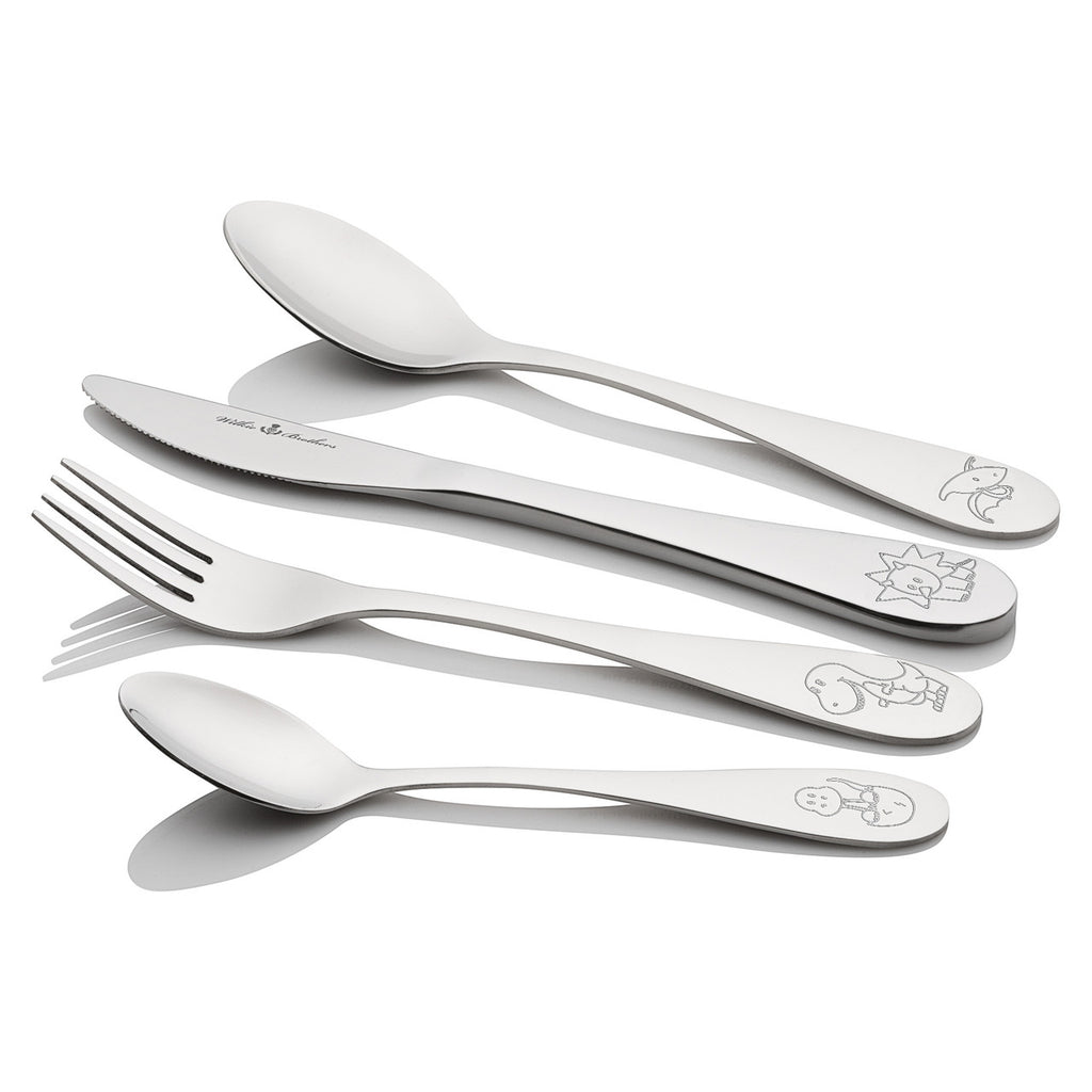4 Piece Children's Cutlery Set - Dinosaur