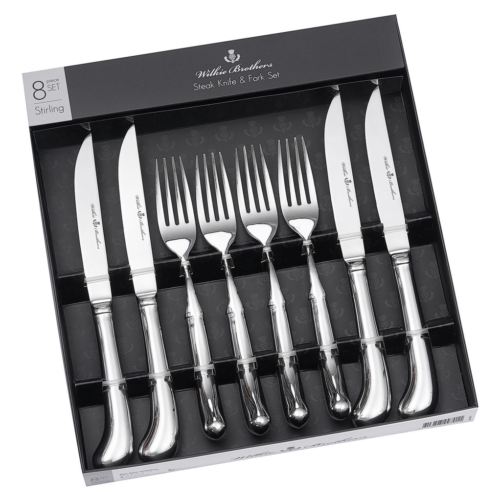 Stirling 8 Piece Steak Knife and Fork Set