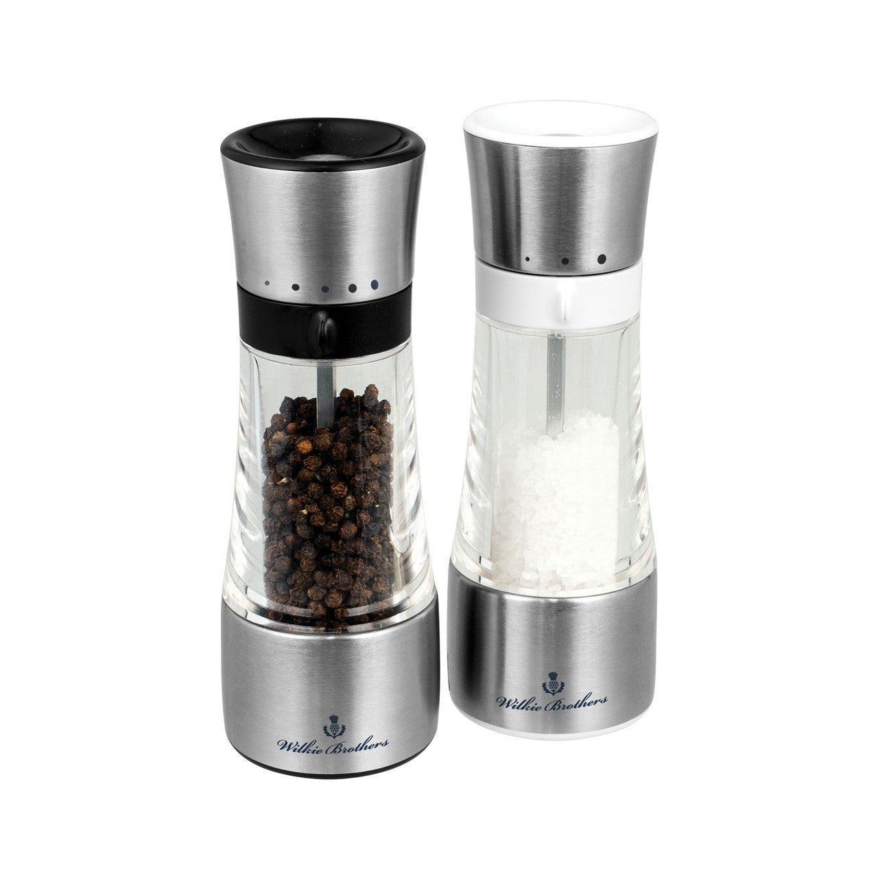 Salt & Pepper Mill Set Stainless Steel - 18cm