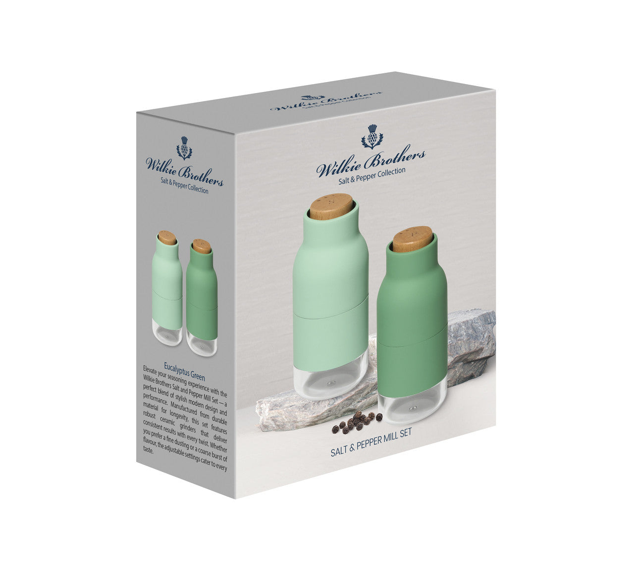 Salt and Pepper Mill Set Eucalyptus Green